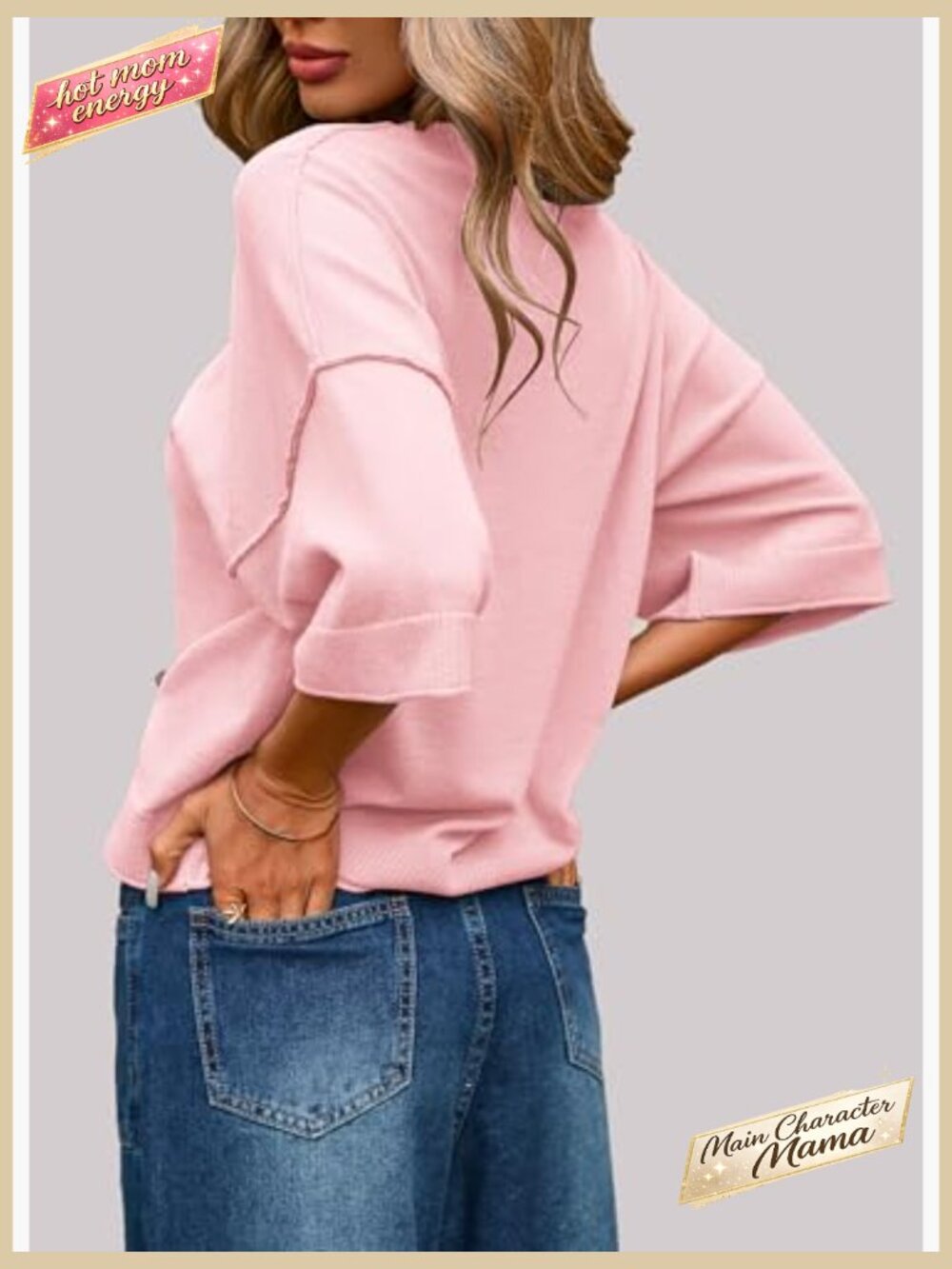 Short Sleeve Button Up Cardigan Lightweight Knit Casual Tops Crewneck - Picture 6 of 7